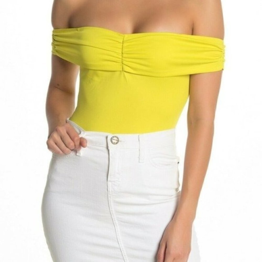 Wild Honey Neon Off The Shoulder Bodysuit